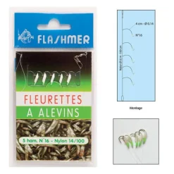 Flashmer Bas De Ligne Fleurettes A Alevins