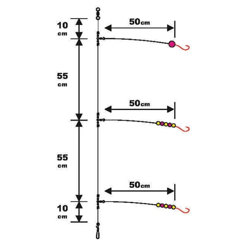 Sunset Bas De Ligne Surfcasting Rs Competition Special Poisson Plat - Fluoro