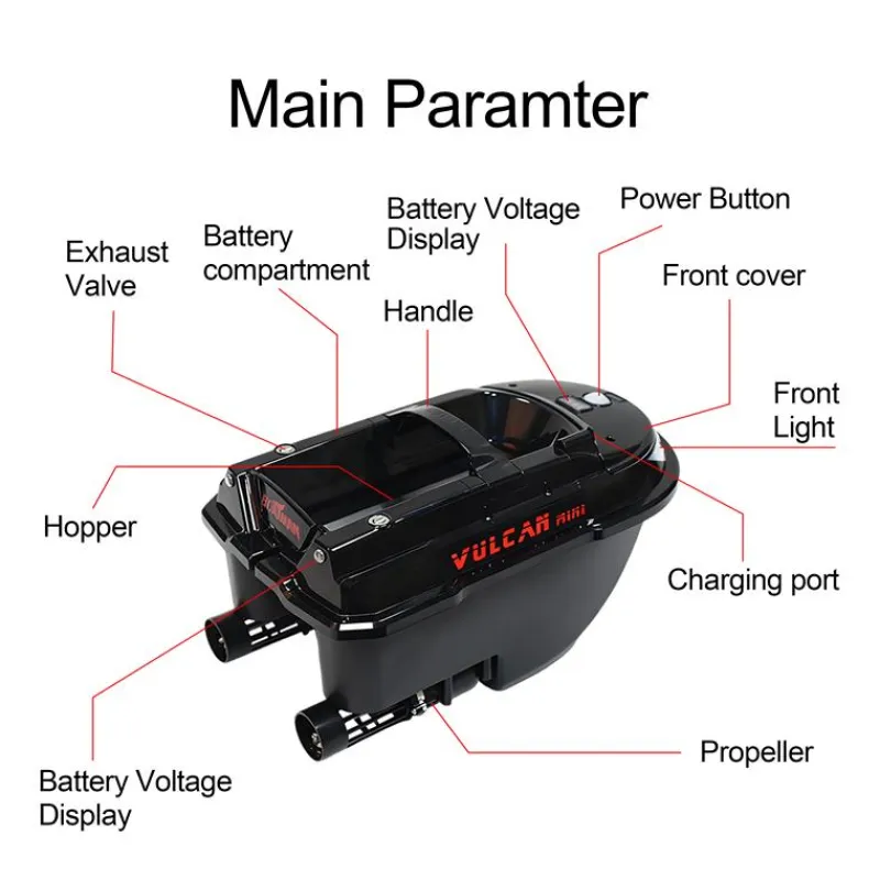 Boatman Bateau Amorceur Vulcan Mini Pro