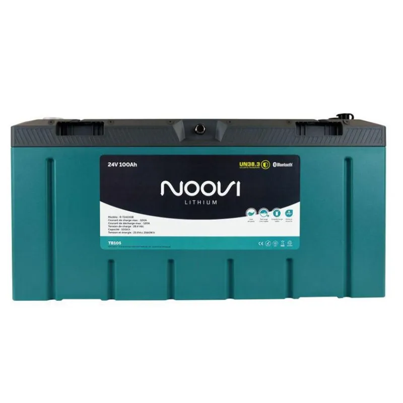 CROSSEVEN Batterie Lithium Lifepo4 24V100amp Ip67 Avec Bluetooth Intégré Et Communication