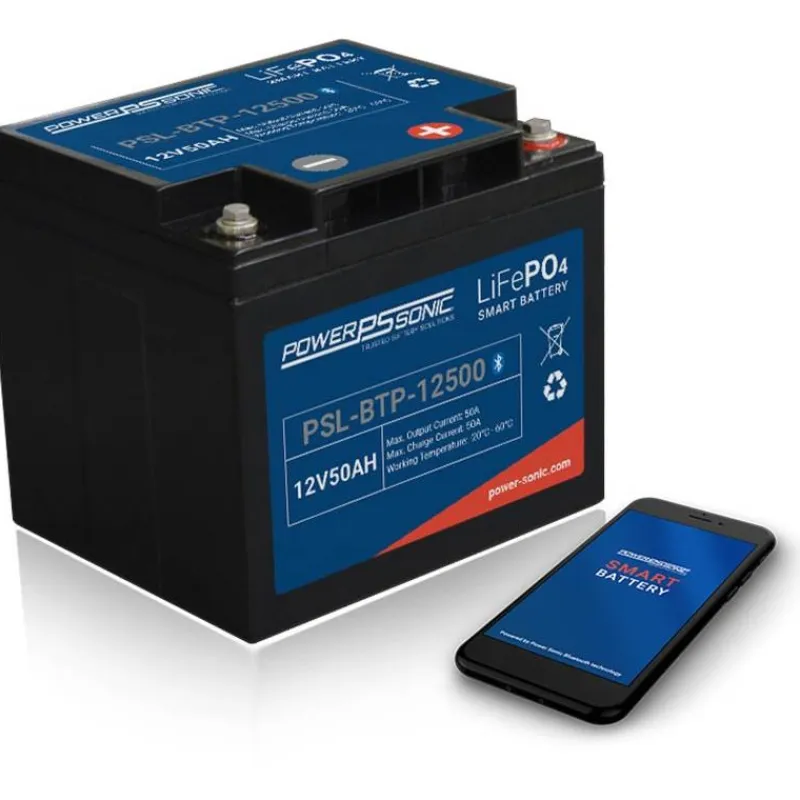 Power Sonic Batterie Lithium Lifepo4 12V 5Ah Avec Bluetooth Intégré