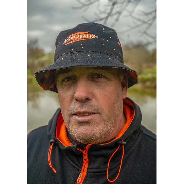 Bob Sonubaits Bucket Hat Réversible - Noir/Orange
