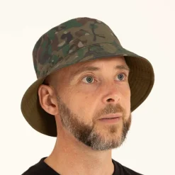 Trakker Bob Reversible Water-Resistant Bucket Hat - Kaki/Camo