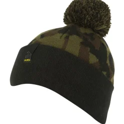 Bonnet Avid Carp Bobble Hat - Noir/Camo