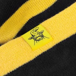 Black Cat Bonnet Bobble Hat - Noir/Jaune