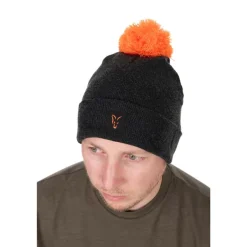 Fox Bonnet Collection Bobble Hat - Noir