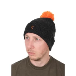 Fox Bonnet Collection Bobble Hat - Noir