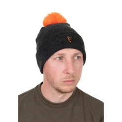 Fox Bonnet Collection Bobble Hat - Noir