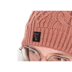 Bonnet Fox Ladies Knitted Bobble - Rose