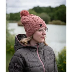 Bonnet Fox Ladies Knitted Bobble - Rose