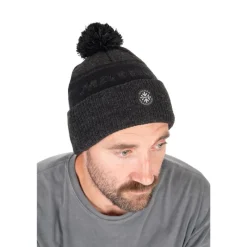 Fox Matrix Bonnet Grey Sherpa Bobble Hat - Gris