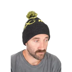 Bonnet Fox Matrix Lime & Grey Bobble Hat - Gris