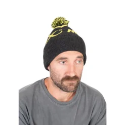 Bonnet Fox Matrix Lime & Grey Bobble Hat - Gris
