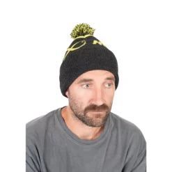 Bonnet Fox Matrix Lime & Grey Bobble Hat - Gris