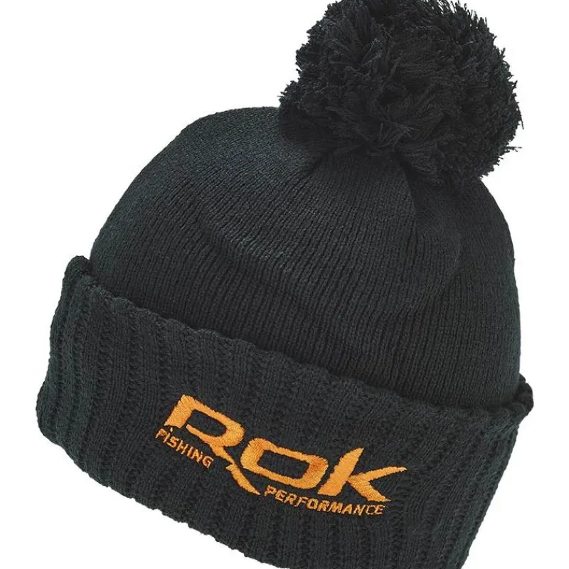 Rok Fishing Bonnet Homme Avec Pompon - Noir