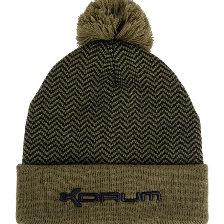Bonnet Korum Thermal Beanie Hat - Black/Olive