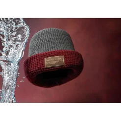 One More Cast Bonnet Berry Toastie Beanie 100% Waterproof - Gris/Rouge