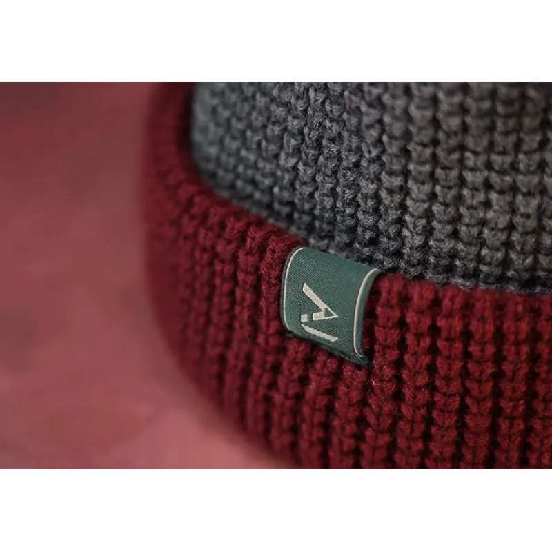One More Cast Bonnet Berry Toastie Beanie 100% Waterproof - Gris/Rouge