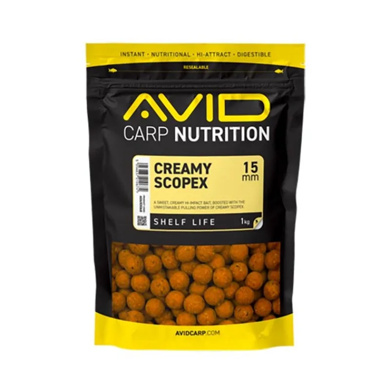 Avid Carp Bouillette Creamy Scopex Boilies