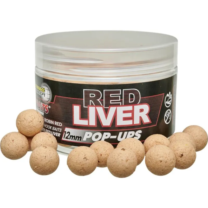 Starbaits Bouillette Flottante Performance Concept Red Liver Pop Up