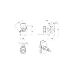 Ram Mounts Bras Court Pour Boule C