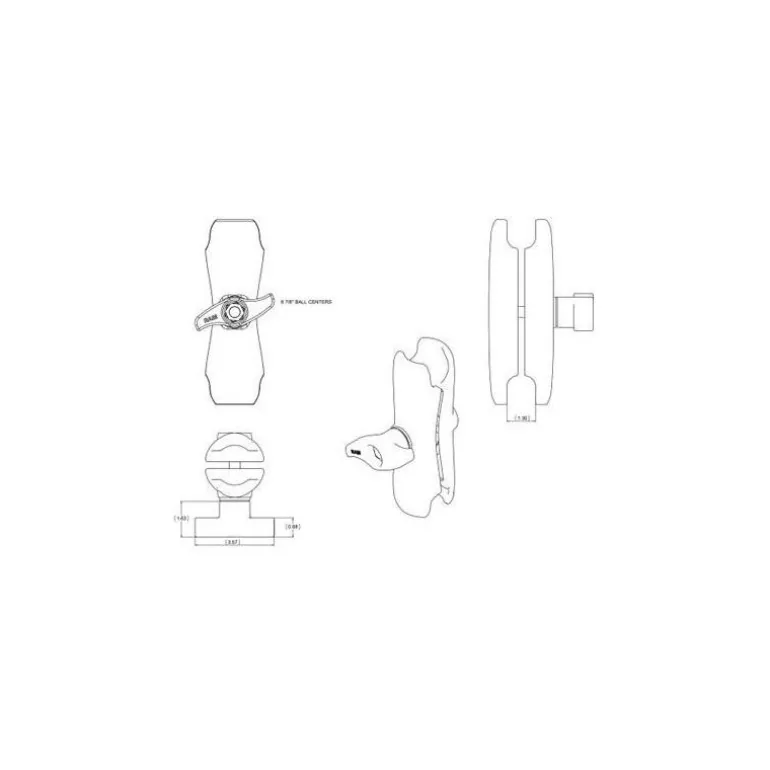 Bras Moyen Ram Mounts Pour Boule D