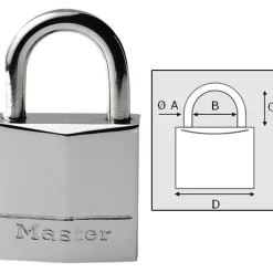 Master Lock Cadenas Laiton Chrome
