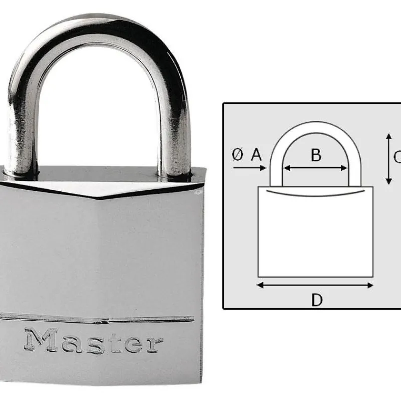 Master Lock Cadenas Laiton Chrome