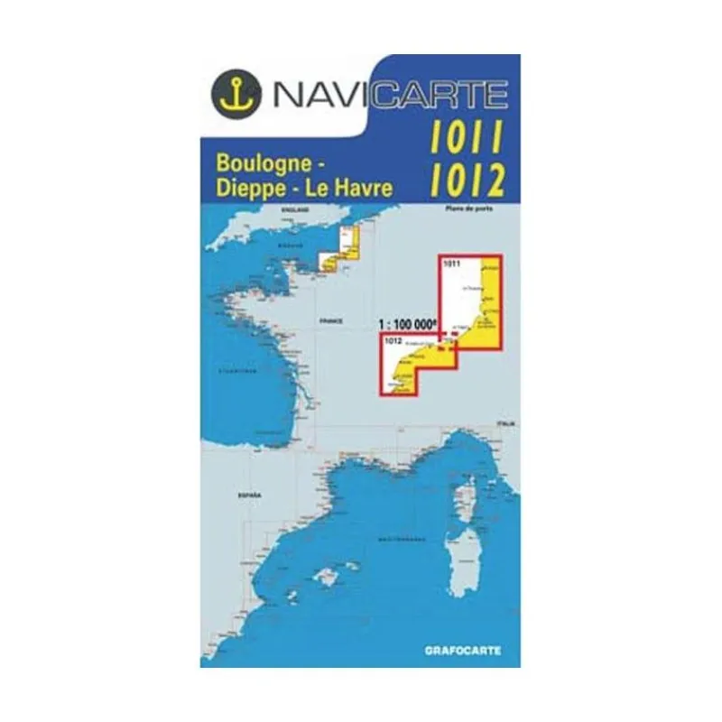 Navicarte Carte De Navigation Boulogne - Dieppe - Le Havre