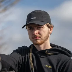 Avid Carp Casquette Stealth Black Waterproof 5-Panel Cap - Noir