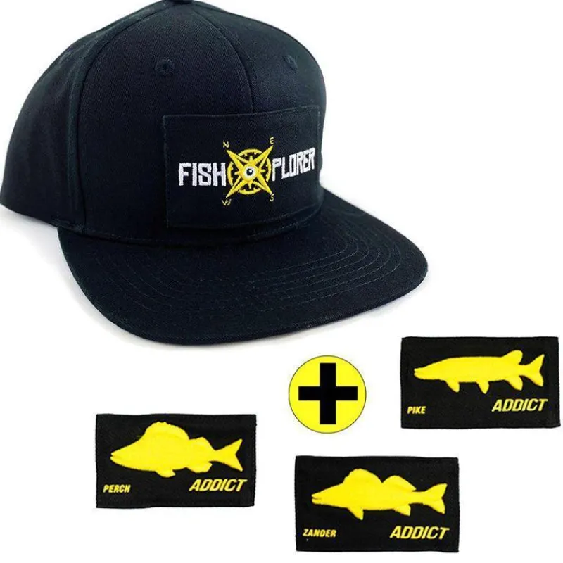 Fishxplorer Casquette Homme Snapback - Pack 3 Scratchs Carnassier