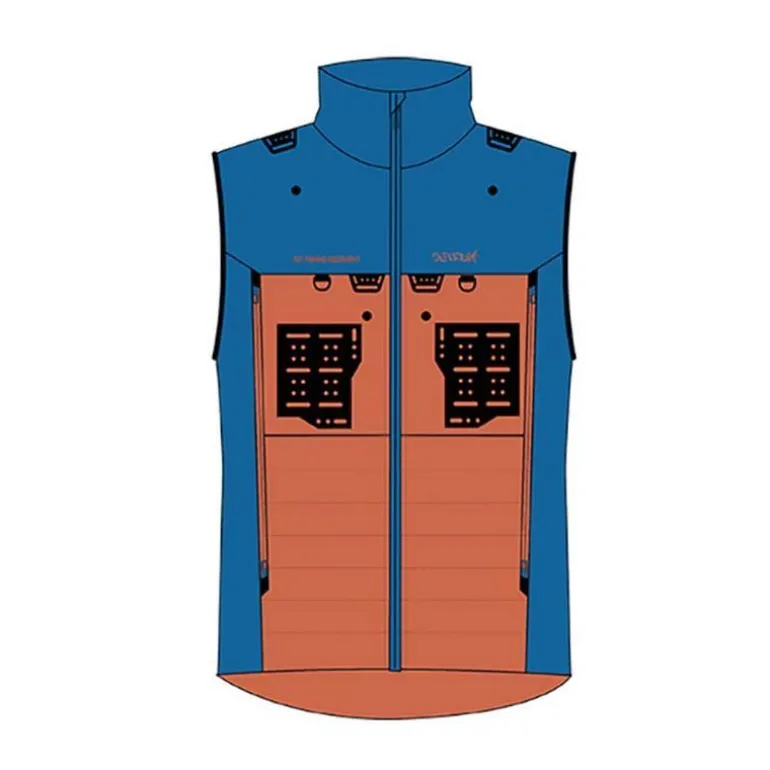 Doudoune Homme Devaux Trek'fly - Orange/Bleu