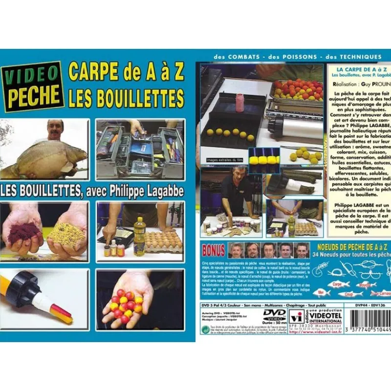 Vidéotel Dvd - La Carpe De A À Z Les Bouillettes Avec Philippe Lagabbe