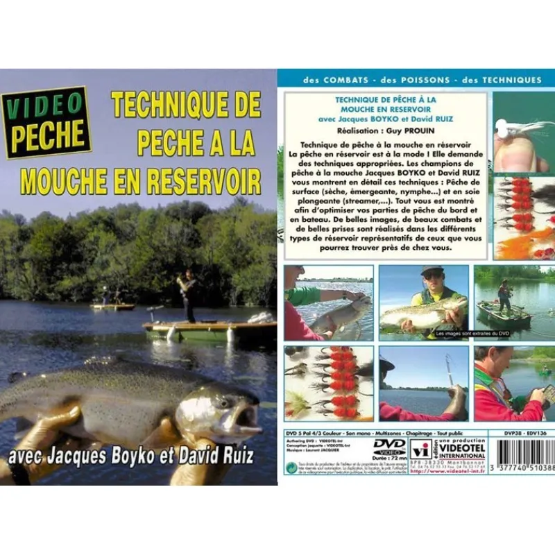 Vidéotel Dvd - Technique De Peche À La Mouche En Reservoir Avec Jacques Boyko
