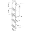 Echelle Plastimo Inox Pliante Crosses A 180°