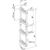Plastimo Echelle Inox Pliante Crosses A 9°