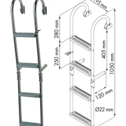 Echelle Plastimo Marches Etroites Crosses 180°