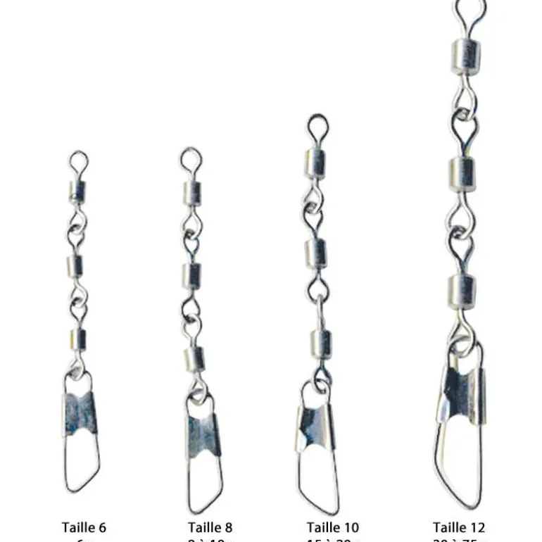 Emerillon Truite Technipêche A Bombette Avec Agrafe - Par 5