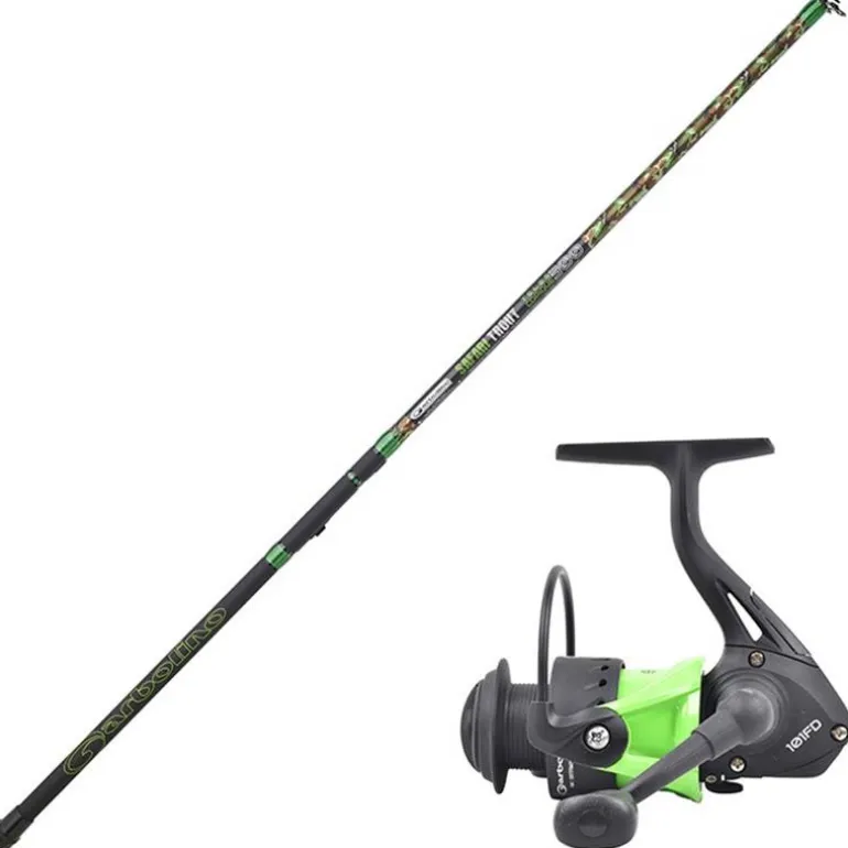 Ensemble Télescopique Garbolino Safari Trout Tele + Moulinet Safari Trout Spin 101Fd