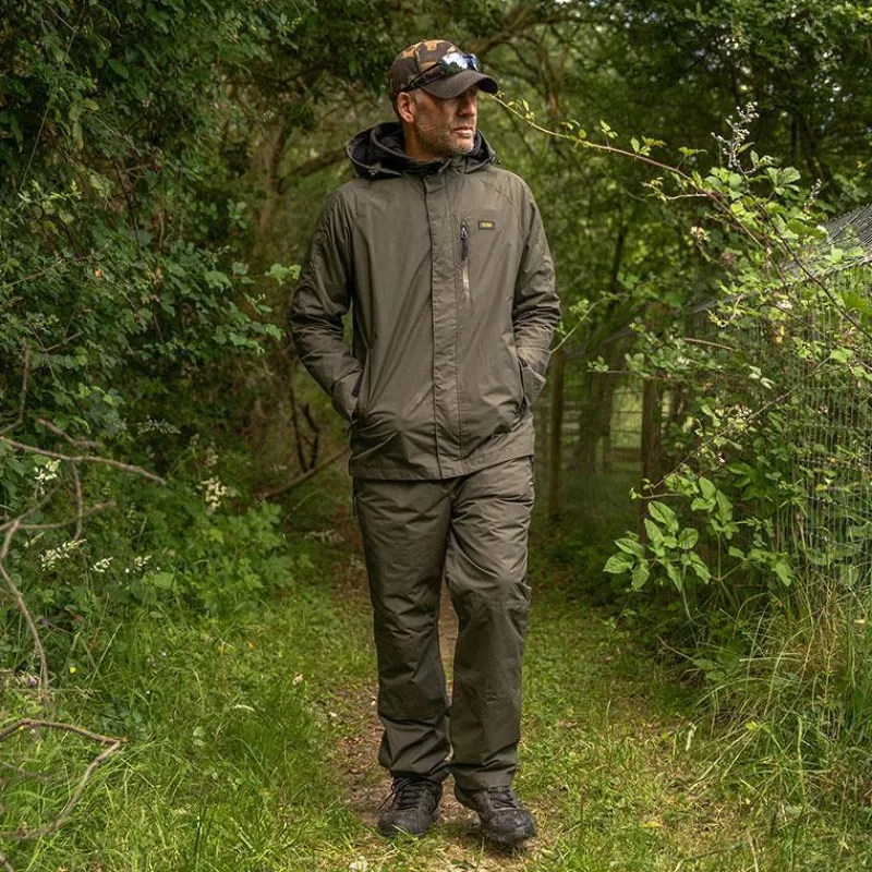 Avid Carp Ensemble Veste Et Salopette Homme Revolve Waterproof Suit - Kaki