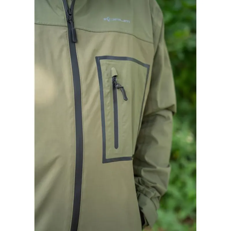 Korum Ensemble Veste Et Salopette Homme Superseal Waterproof - Kaki