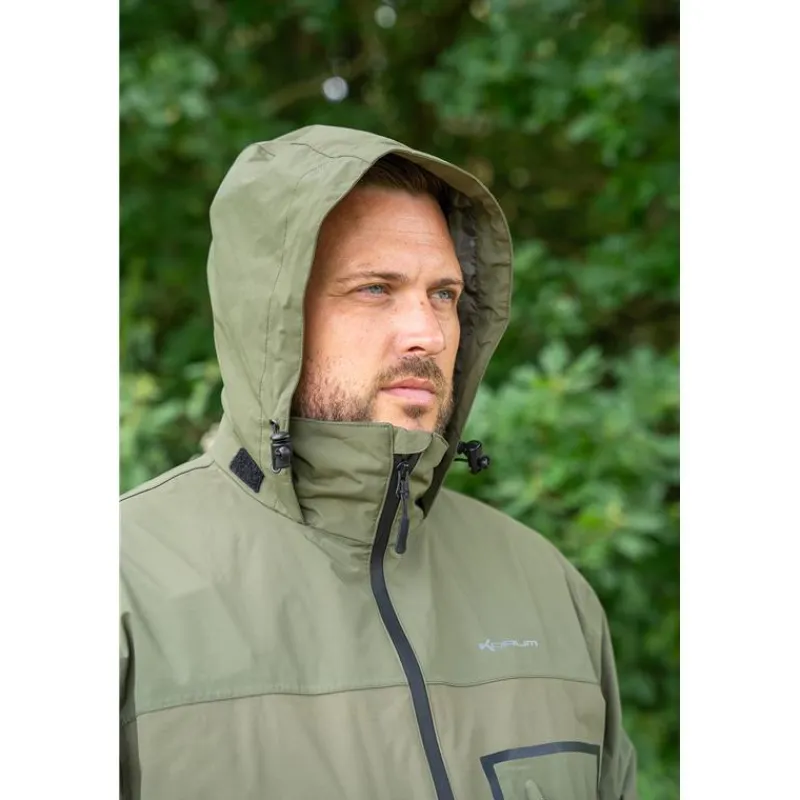 Korum Ensemble Veste Et Salopette Homme Superseal Waterproof - Kaki