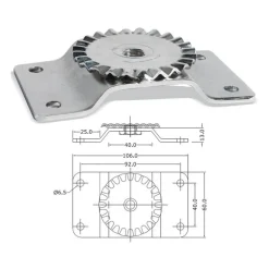 Fixation Plat Bord Bateau Inox Seanox