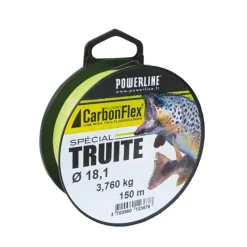 Powerline Fluorocarbone Carbonflex Truite Toc - Vert-Blanc - 150M
