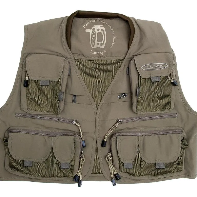 Gilet De Peche Vision Caribou - Vert