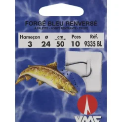 Hamecon Monte Truite Vmc Forge Bleu Renverse A Palette - Par 10