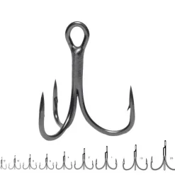 VMC Hamecon Triple Carnassier Inline 2X Renforce 7554 - Etain Brillant - Par 5