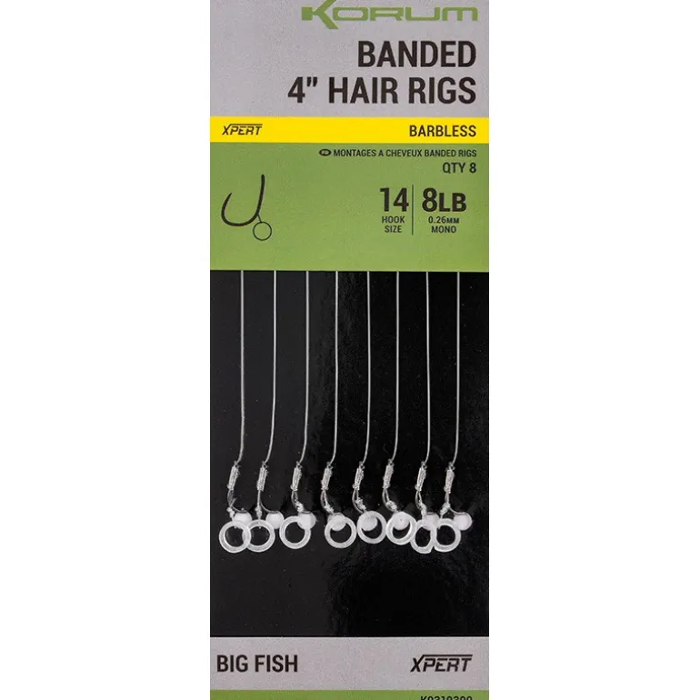 Hameçon Monté Korum Barbless Hair Rigs