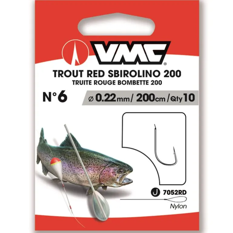 Hameçon Monté Vmc Trout Red Sbirolino 200