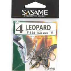 Sasame Hameçon Simple Leopard Black Nickel